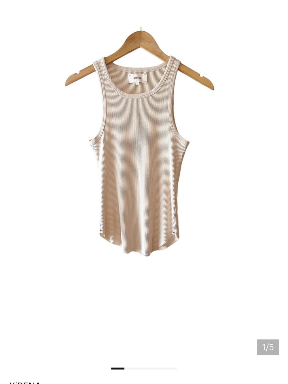 Xirena Ribbed Tank Top Cream Size XS